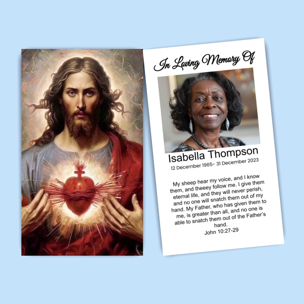 Jeasus Sacred Heart - Prayer Card - Image 2