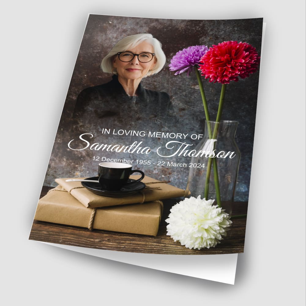 Green Screen Funeral Program