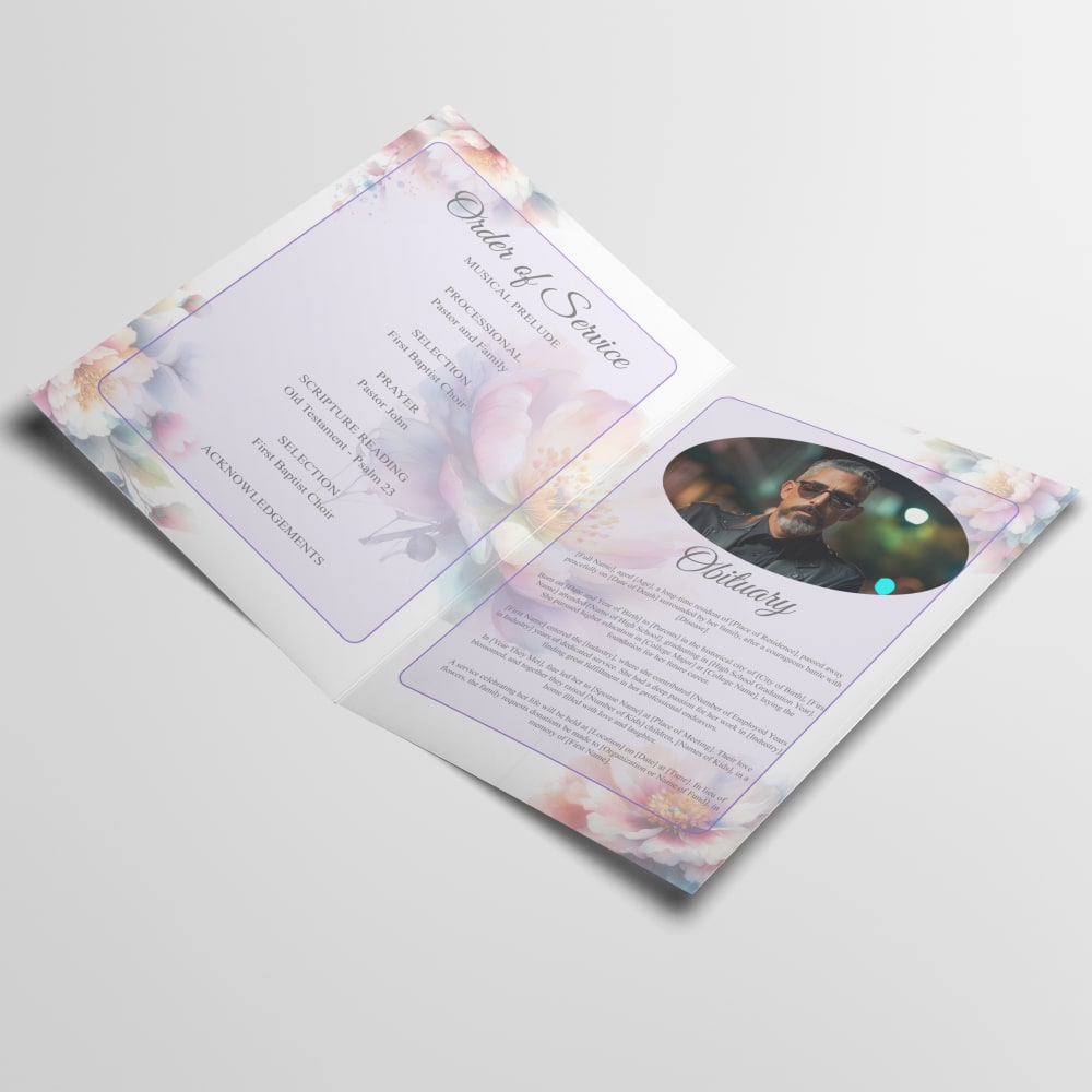 Angles Wings Funeral Program - Image 2