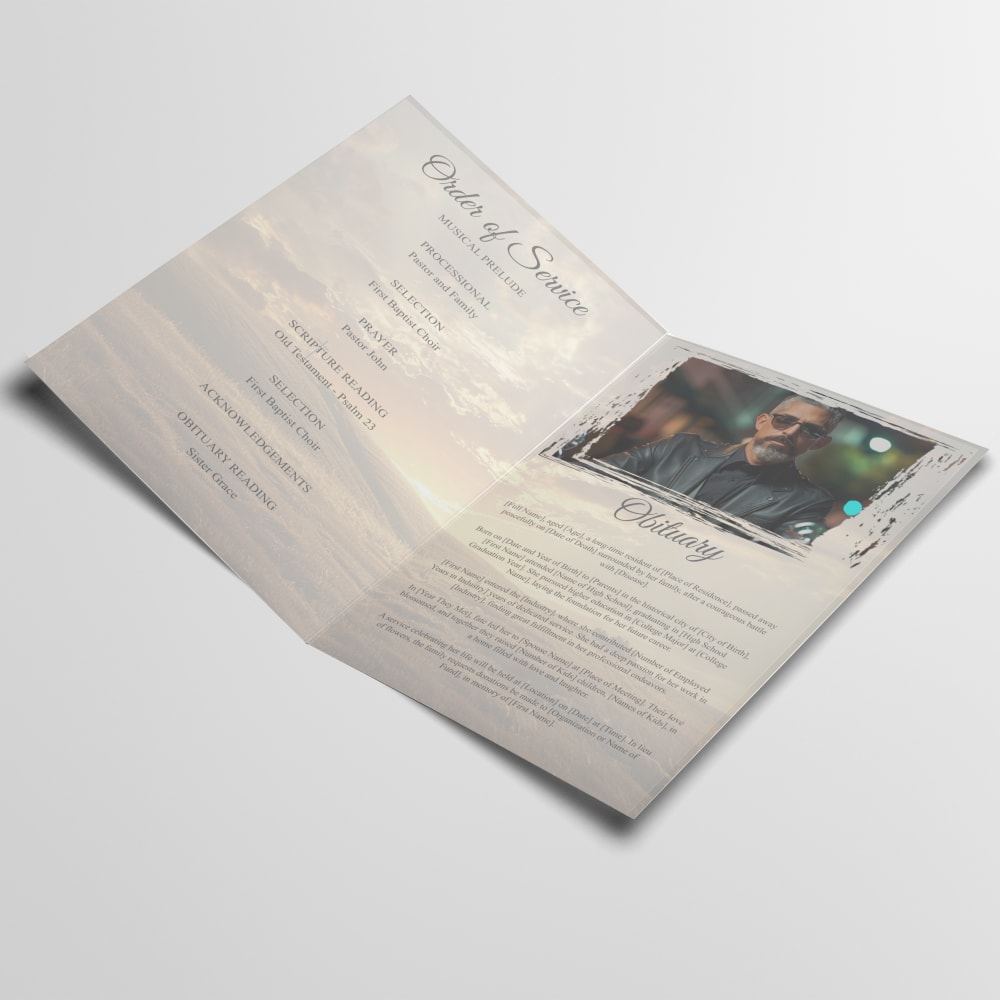 Angles Wings Funeral Program - Image 2