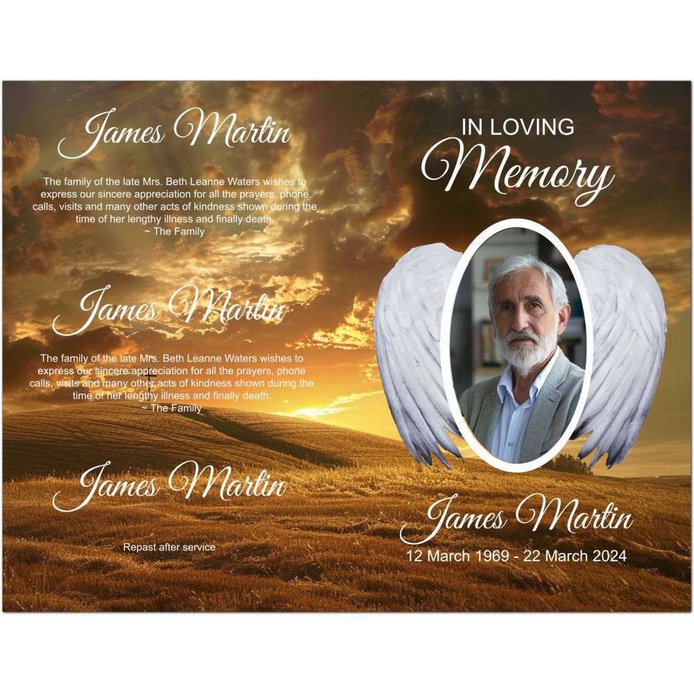 Angles Wings Funeral Program - Image 4