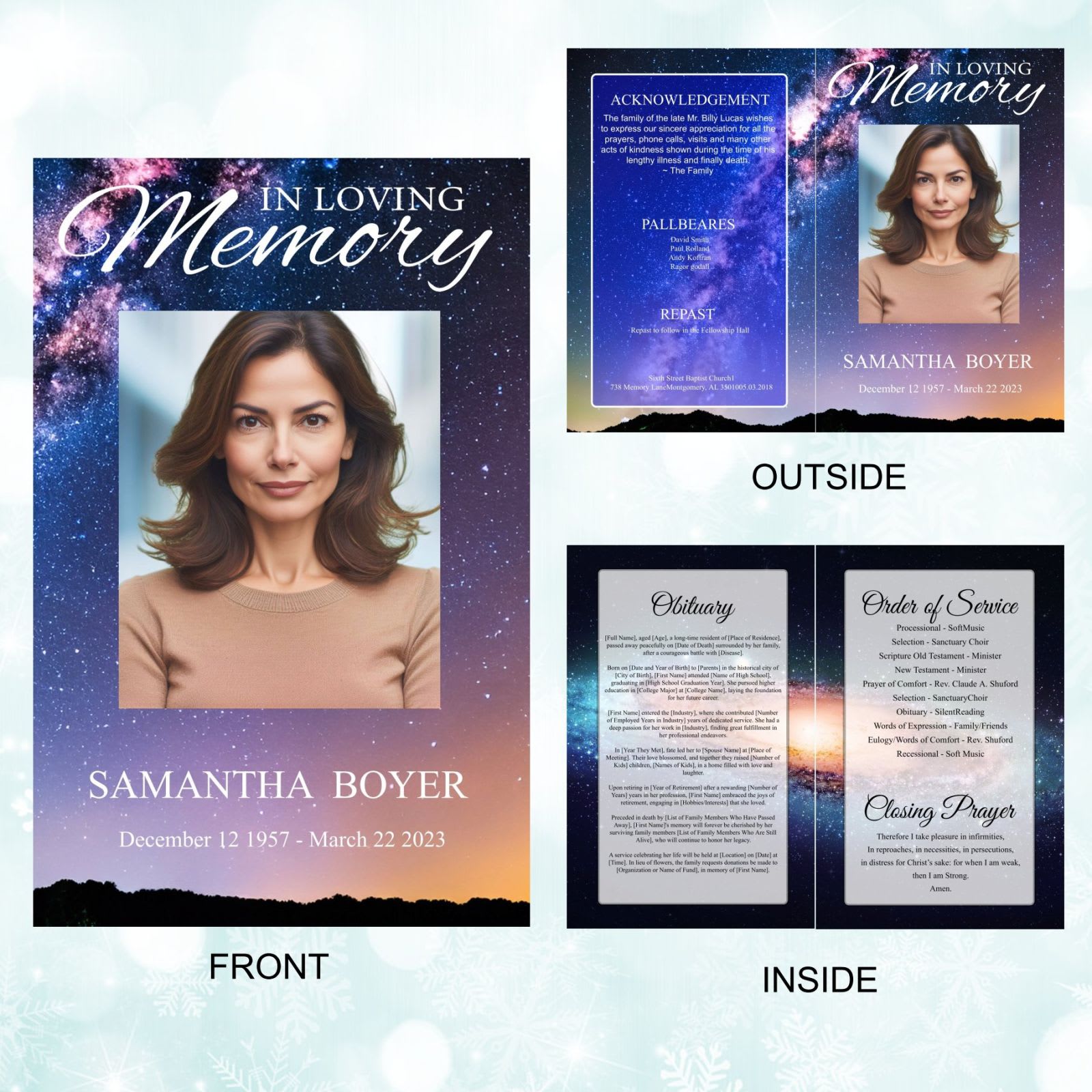 Galaxy Funeral Program - Image 3