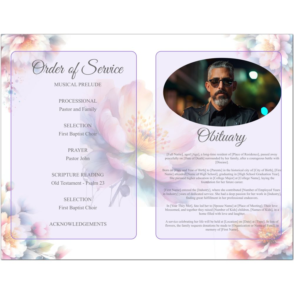 Angles Wings Funeral Program - Image 5