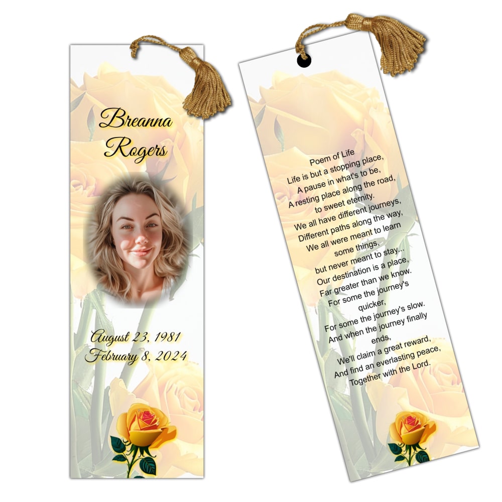 Yellow Flowers Bookmark