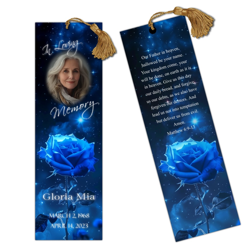 Blue Rose Bookmark