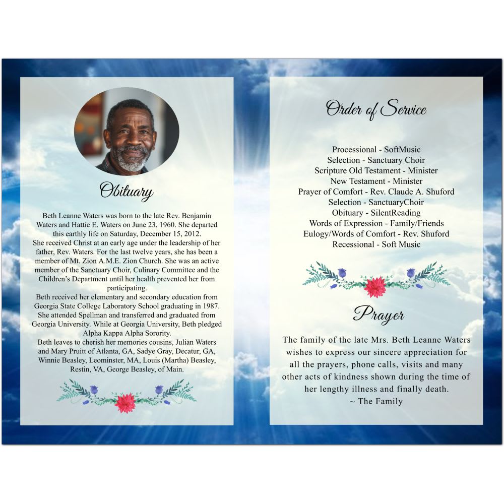 Frame Funeral Program - Image 5