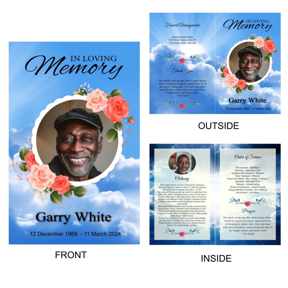 Frame Funeral Program - Image 3