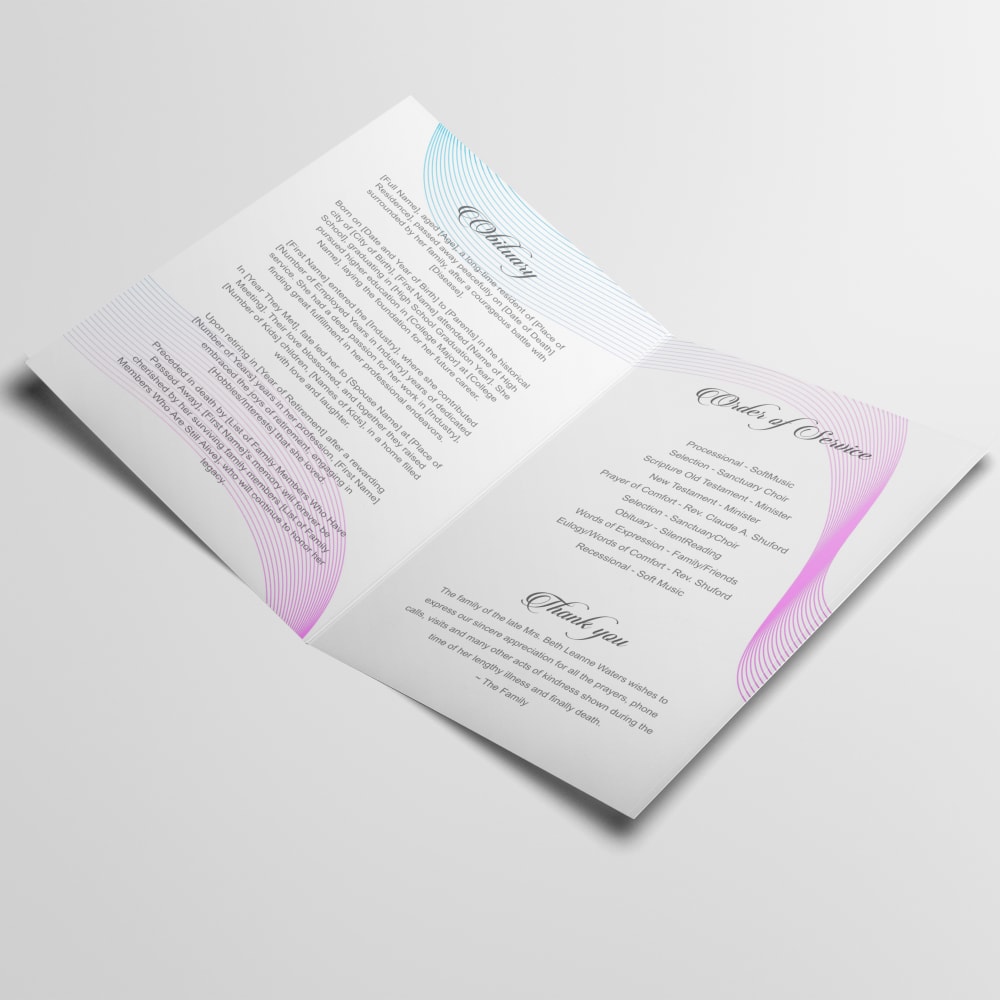 Waves Funeral Program - Image 2