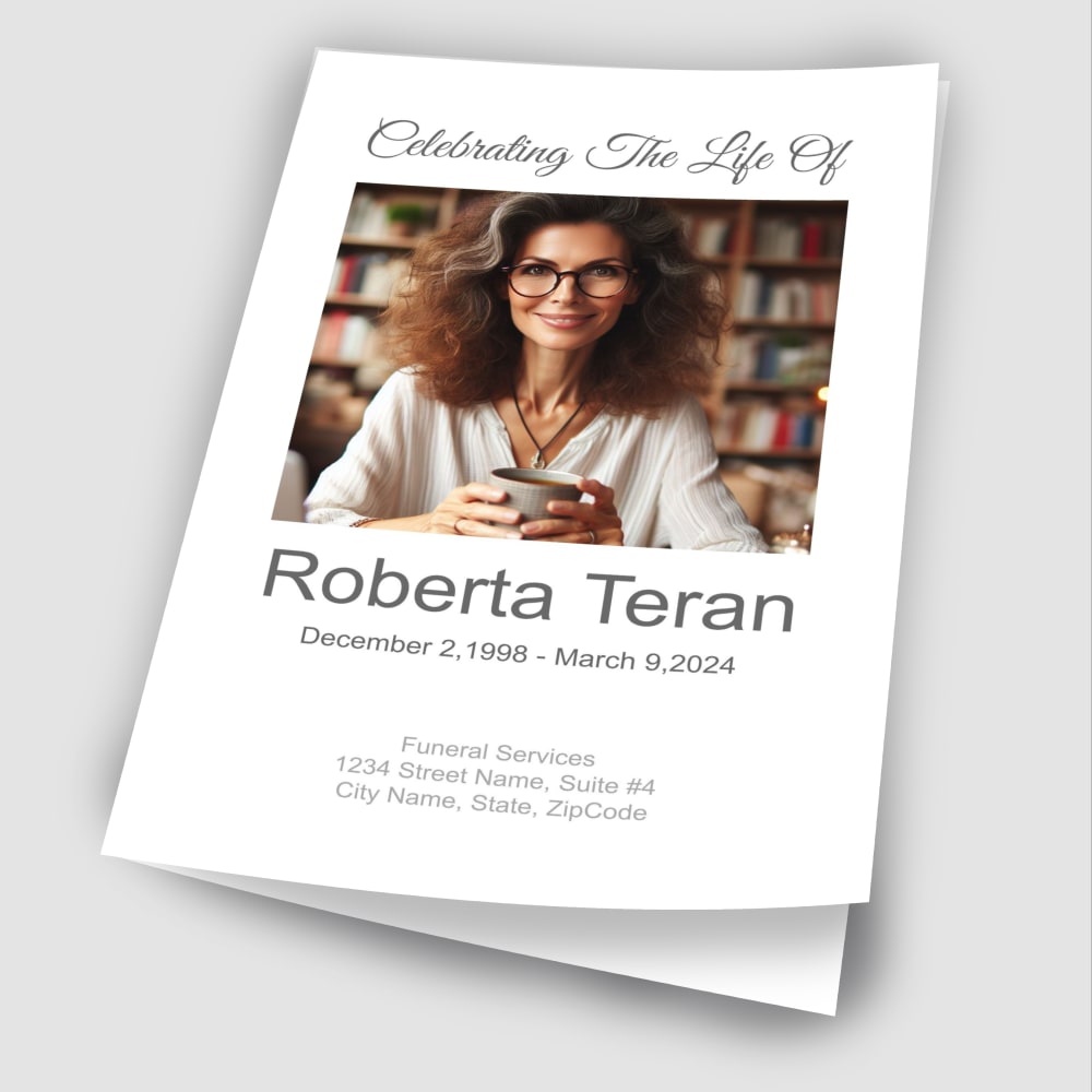 Minimalistic Funeral Program