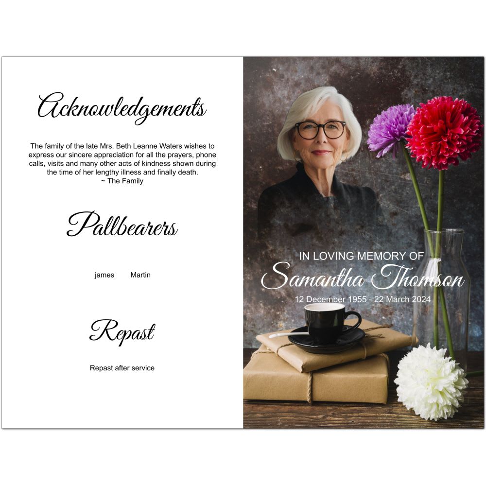 Green Screen Funeral Program - Image 4