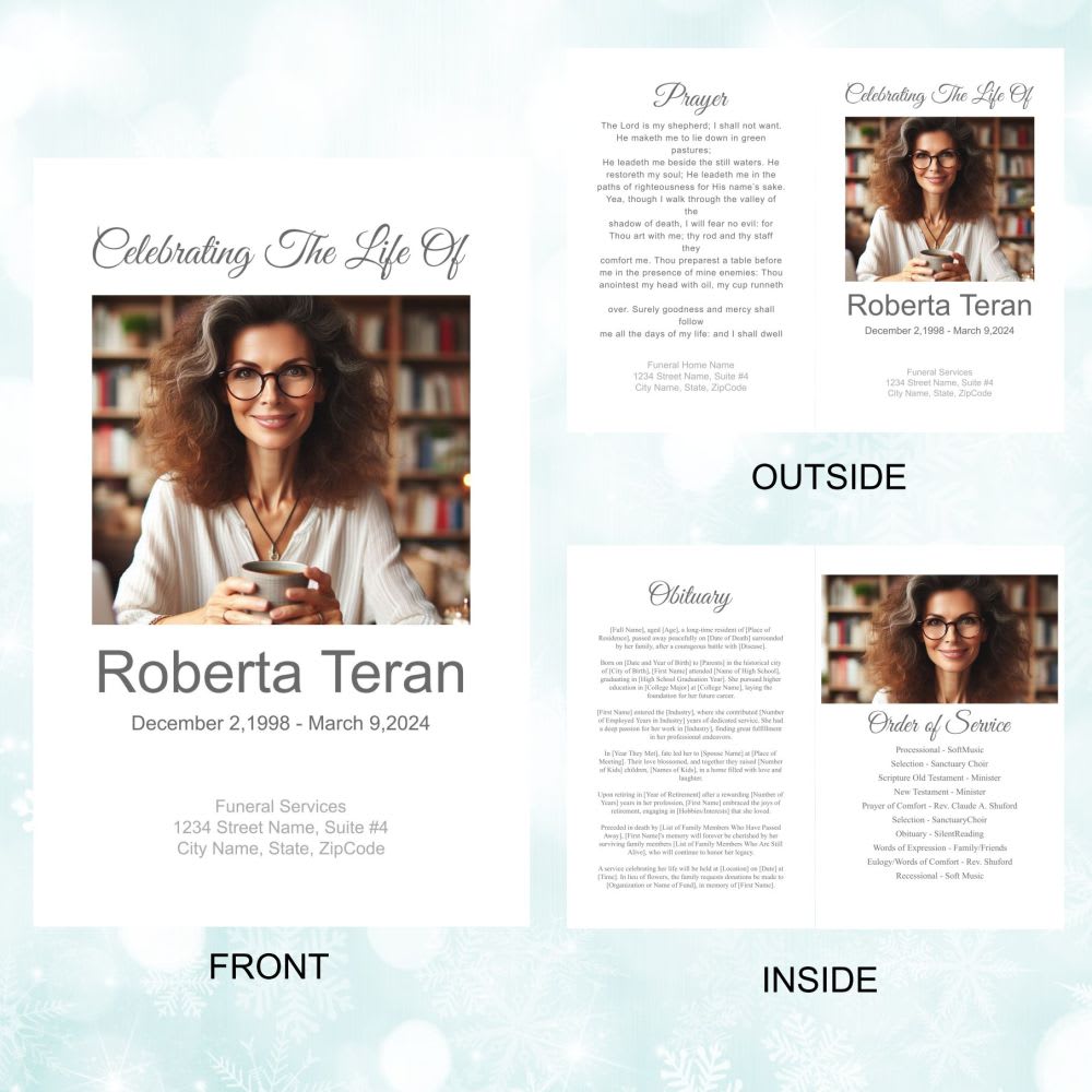 Minimalistic Funeral Program - Image 3