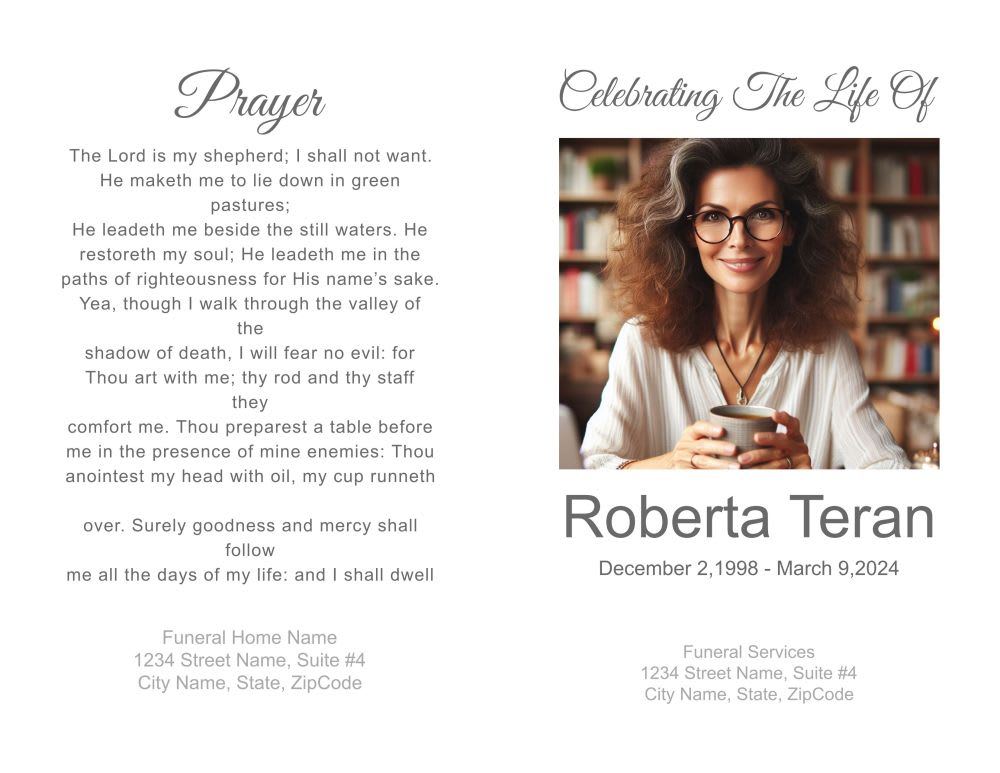 Minimalistic Funeral Program - Image 4