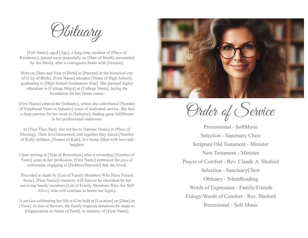 Minimalistic Funeral Program - Image 5