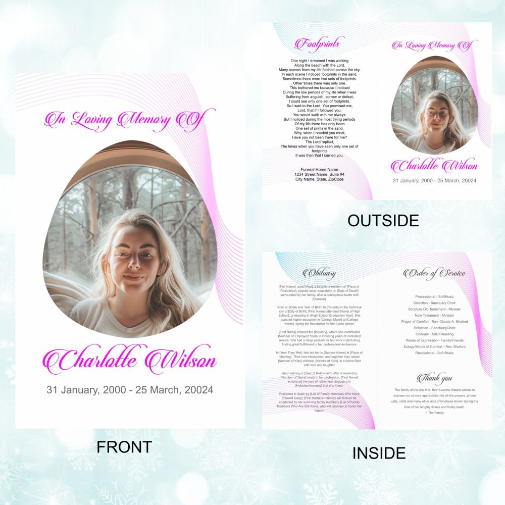 Waves Funeral Program - Image 3