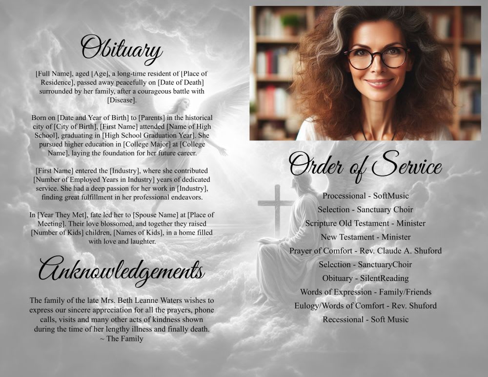 Classic Funeral Program - Image 5