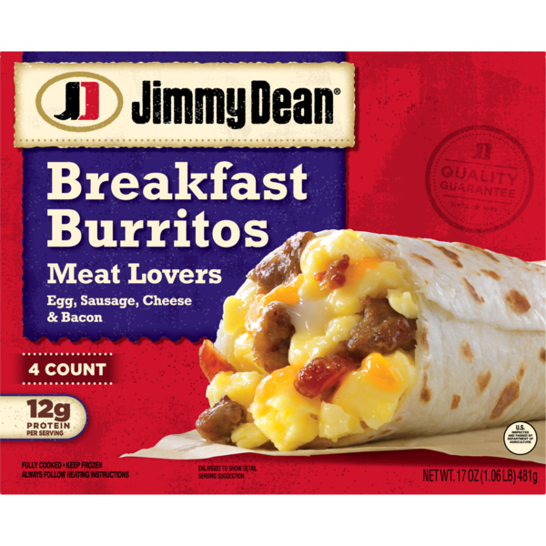 Jimmy Dean Breakfast Burritos Meat Lovers