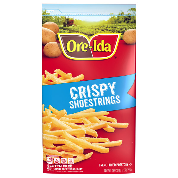 Ore-Ida Golden Shoestrings French Fries Fried Frozen Potatoes, 28