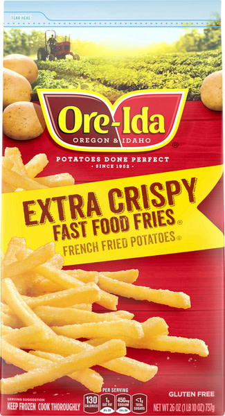 Ore-Ida Extra Crispy Fast Food French Fries Fried Frozen Potatoes