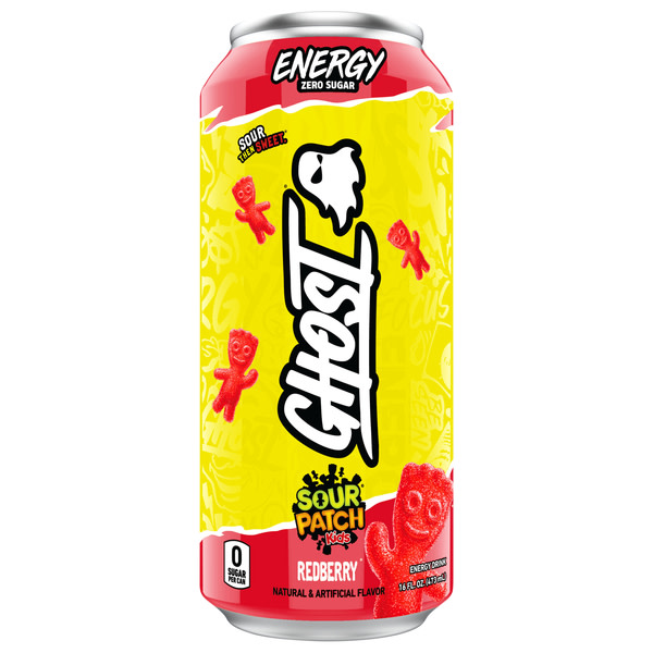 Ghost Sour Patch Kids Redberry Energy