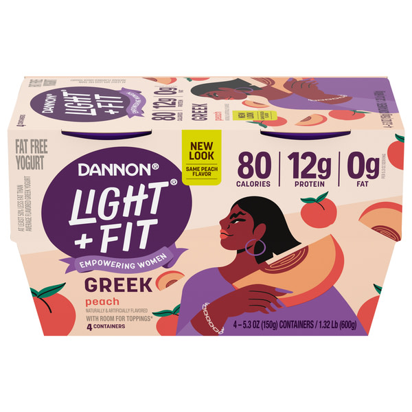 Lactose Free Dannon Light Fit Greek Peach