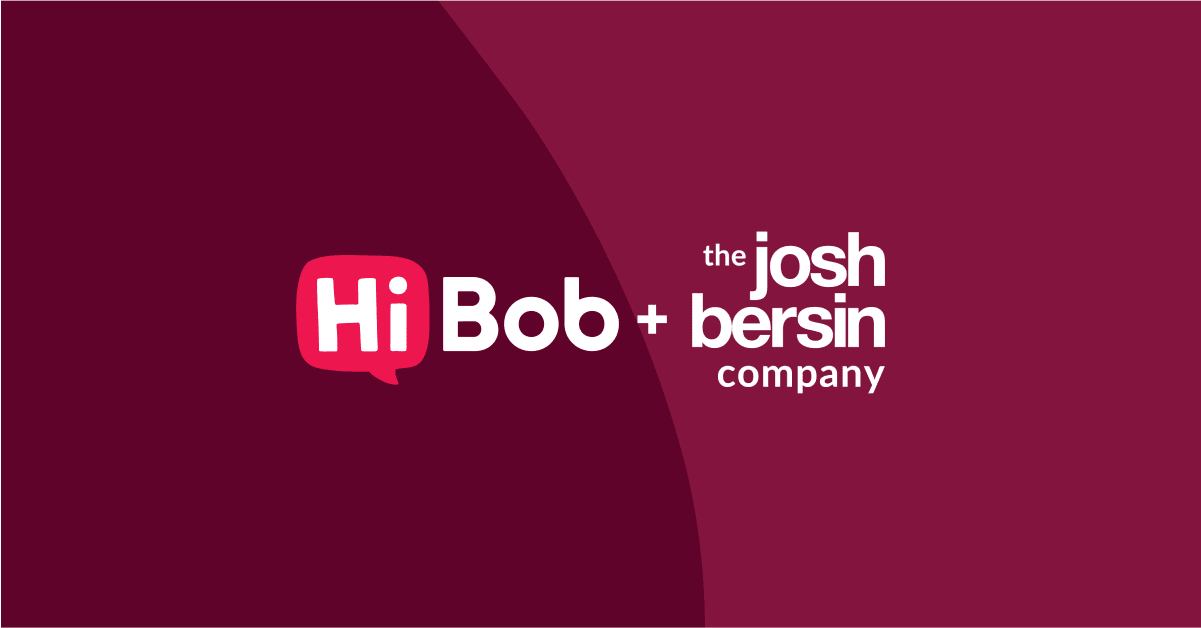 Hi Bob logo + the Josh Bersin Company text on a maroon background, representing partnership and branding synergy. , HiBob, JoshBersinCompany