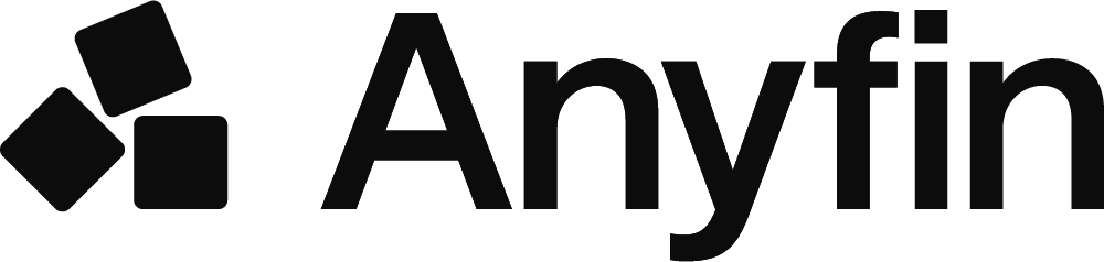 Anyfin logo featuring modern typography and geometric shapes, representing financial innovation and accessibility., Financial innovation, Logo design