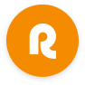 r-logo, orange-circle-background
