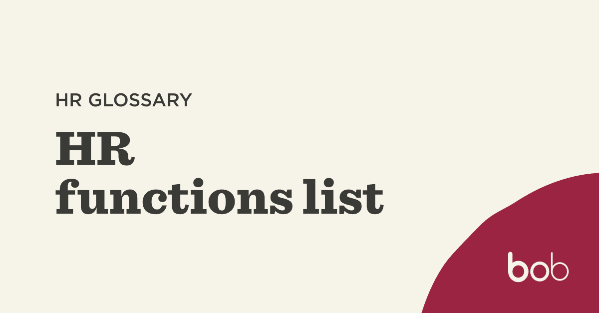 What is an hr functions list and which hr functions are key 
