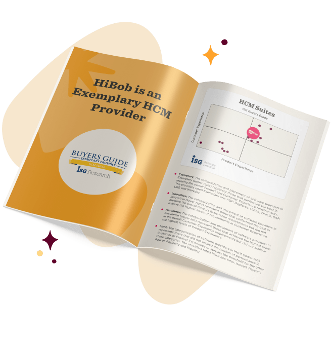 HiBob HCM Provider Buyer’s Guide showcasing product experience data in an informative, visually appealing format., HCM Buyer's Guide, HiBob Research Insights