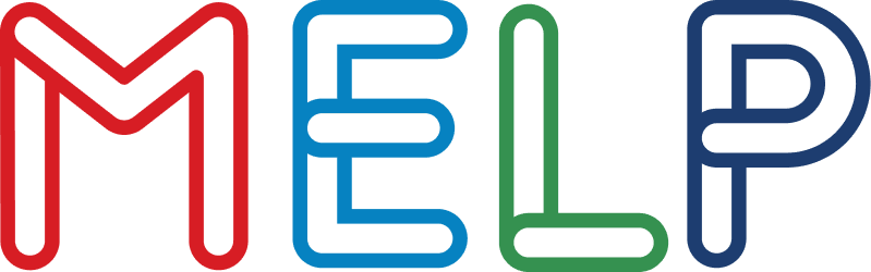 MELP logo in bold typography with red, blue, green, and navy colors, representing a modern and vibrant design., MELP, logo
