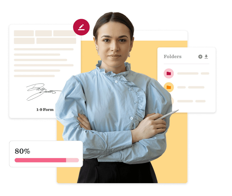 businesswoman, documentmanagement