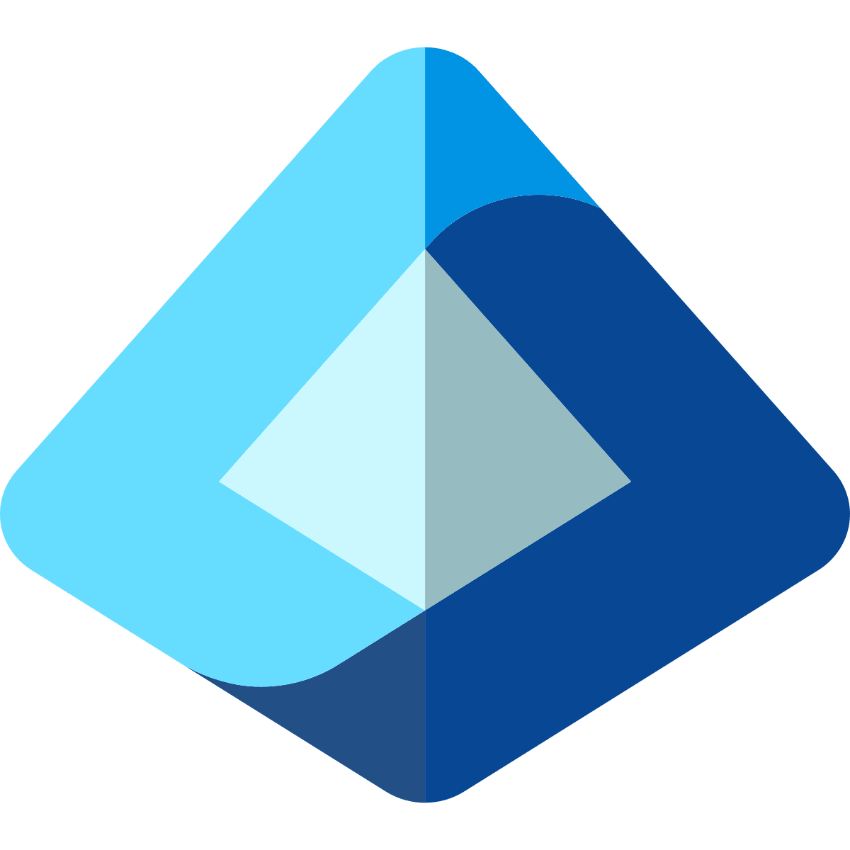 blue diamond logo, abstract shape design