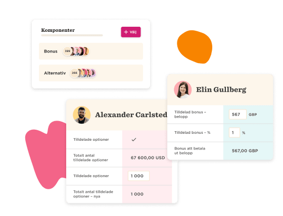 bonus options, financial dashboard user stats