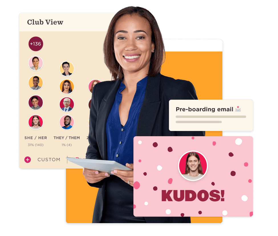 businesswoman, digital dashboard, team statistics