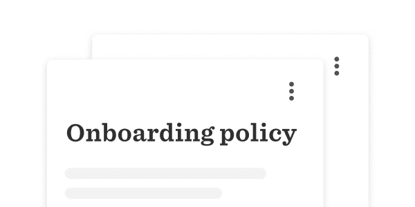 Onboarding policy document with prominent title in bold, indicating focus on employee integration and guidelines. , Onboarding policy, employee integration guidelines