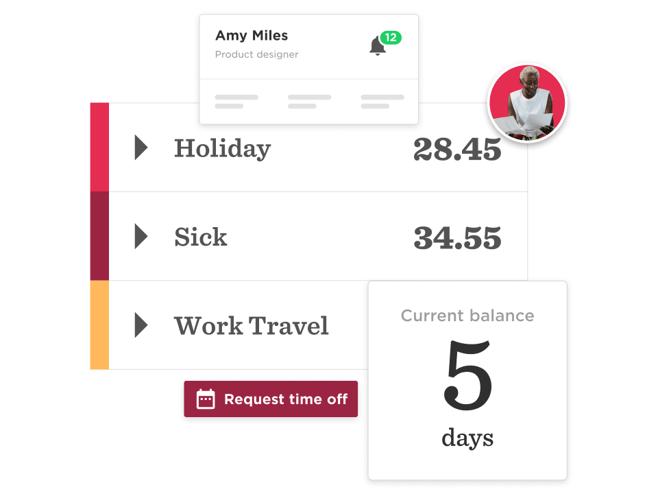 time off balance, employee vacation tracker