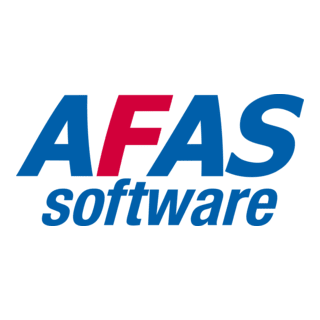 AFAS software logo with blue text and red accent, symbolizing technology and innovation in software solutions., AFAS_software, logo_design