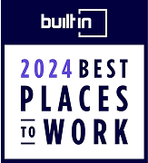 2024 Best Places to Work badge by Built In, featuring bold text and a modern design in a dark-blue theme., BuiltIn, BestPlacesToWork2024