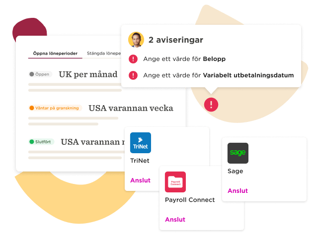 salary periods, errors notifications, TriNet, Sage, Payroll Connect