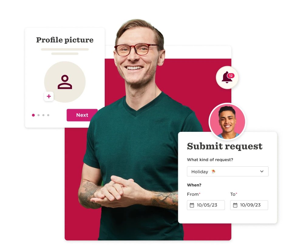 profile picture, submit request form