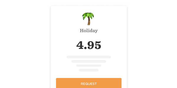holiday, 4.95