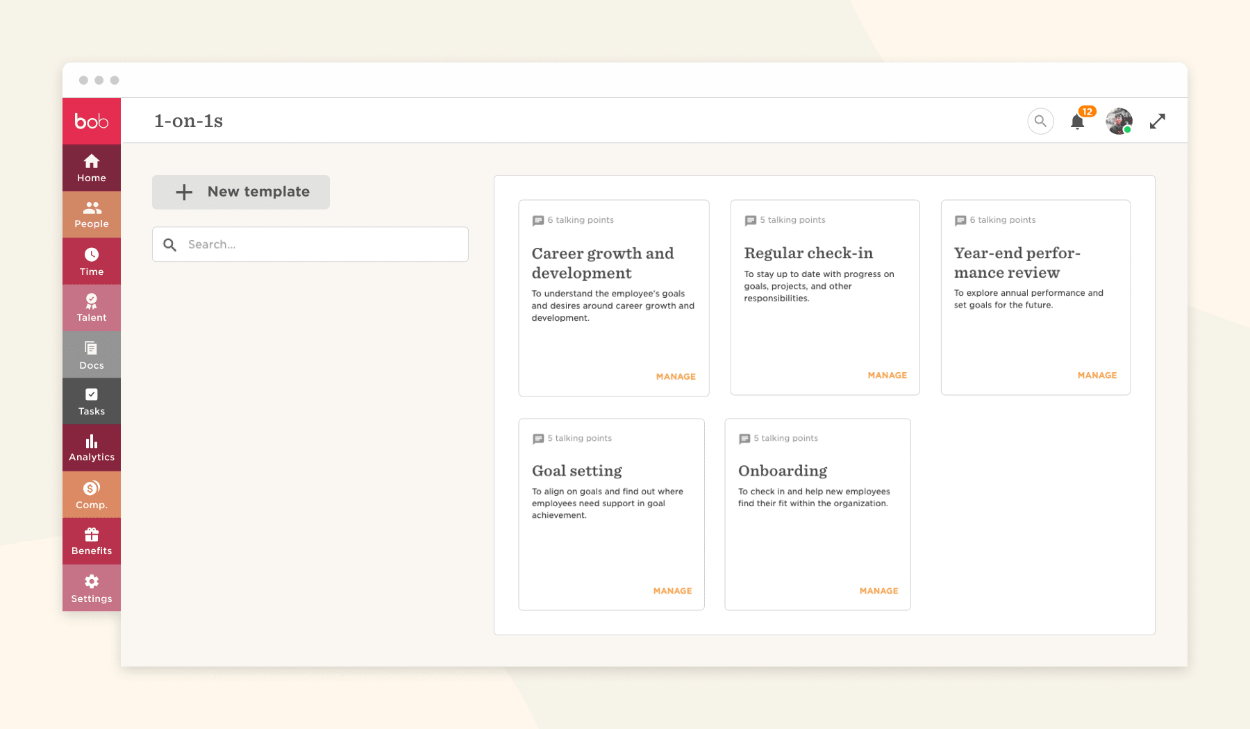 bob, 1-on-1s, employee-performance, goal-setting-talking-points