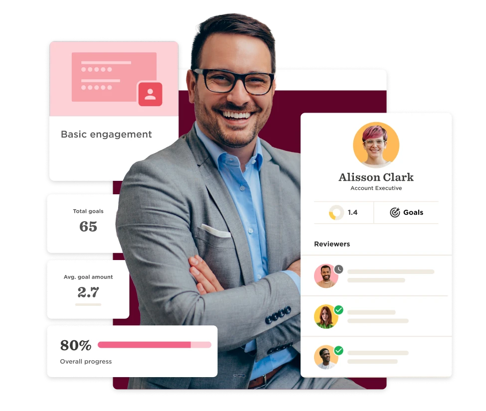 business professional, performance metrics dashboard