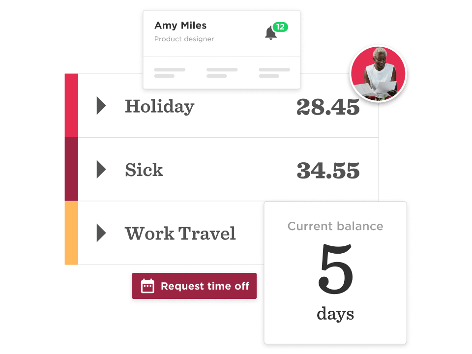 time off balance, employee vacation tracker