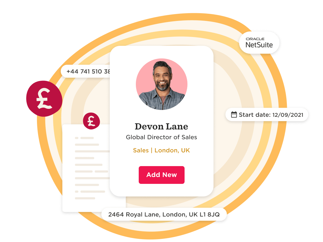 Devon Lane's profile as Global Director of Sales, contact details, and work location highlighted with a professional design., DevonLane, GlobalDirectorOfSales