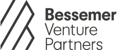 Bessemer Venture Partners logo, featuring stylized letter 'B' and text in modern font, Venture capital firm branding and identity design