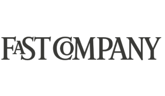 Fast Company logo in bold black text, symbolizing innovation and modern business. Strong brand identity focus., innovation, branding