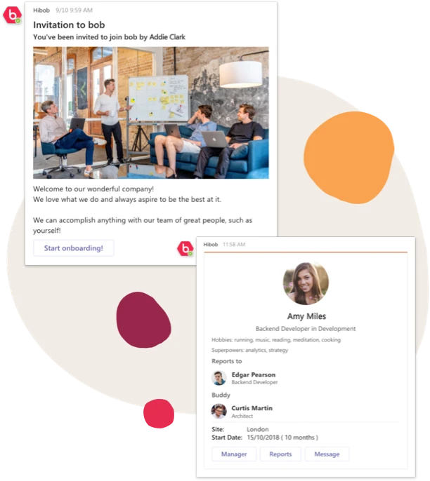 invitation-to-join-bob, employee-profile-dashboard
