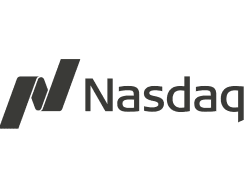 Nasdaq logo featuring a modern design with the word 'Nasdaq' and a stylized letter 'N', Stock exchange branding and trading symbol