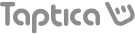 Taptica logo with modern design, sleek font, and a hand icon symbolizing interaction and digital marketing, Logo design representing Taptica's marketing technology solutions.